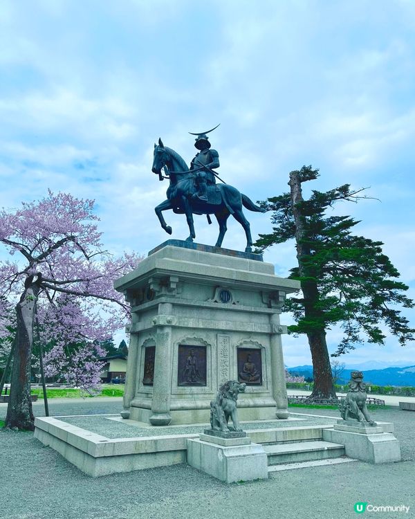 仙台城內最具人氣的景點「獨眼龍」伊達政宗騎馬銅像🏇🏻 伊達政...