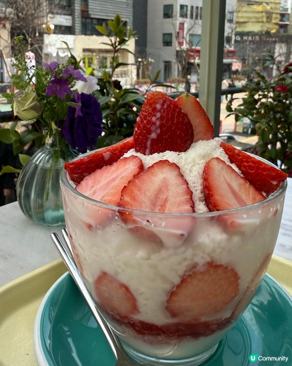 首爾必食！綿密柿子牛奶雪花冰🍧 首爾弘大必吃！😋