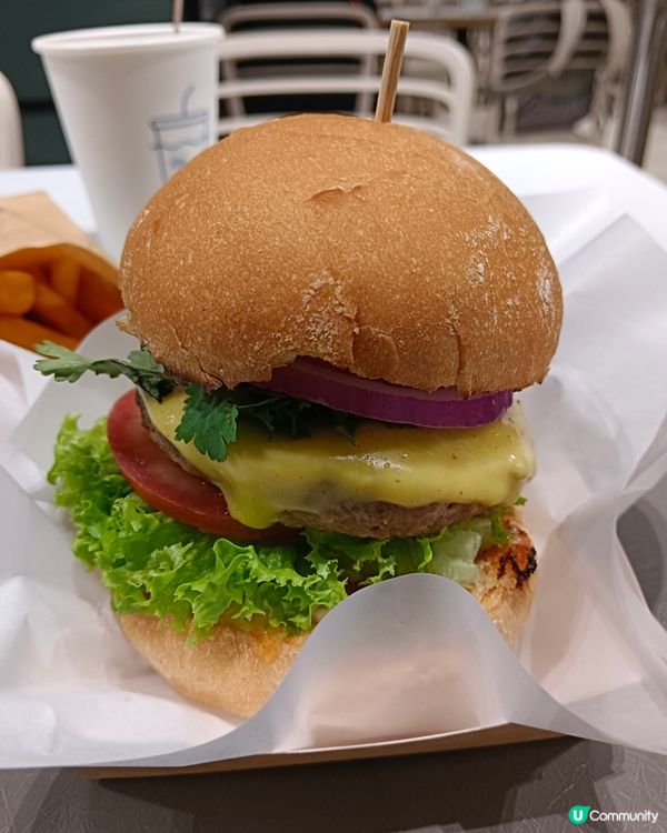 香茜麻辣花生醬芝士牛堡