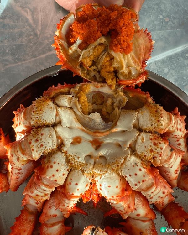 北海道機場買嘅花咲蟹。滿滿嘅膏，今次好好運有蟹子～北海道夏天...