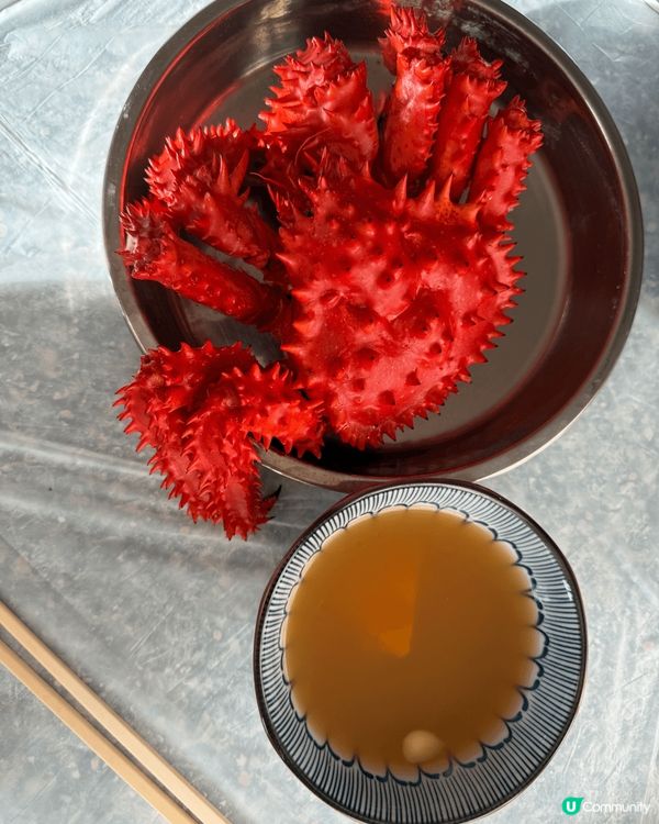 北海道機場買嘅花咲蟹。滿滿嘅膏，今次好好運有蟹子～北海道夏天...