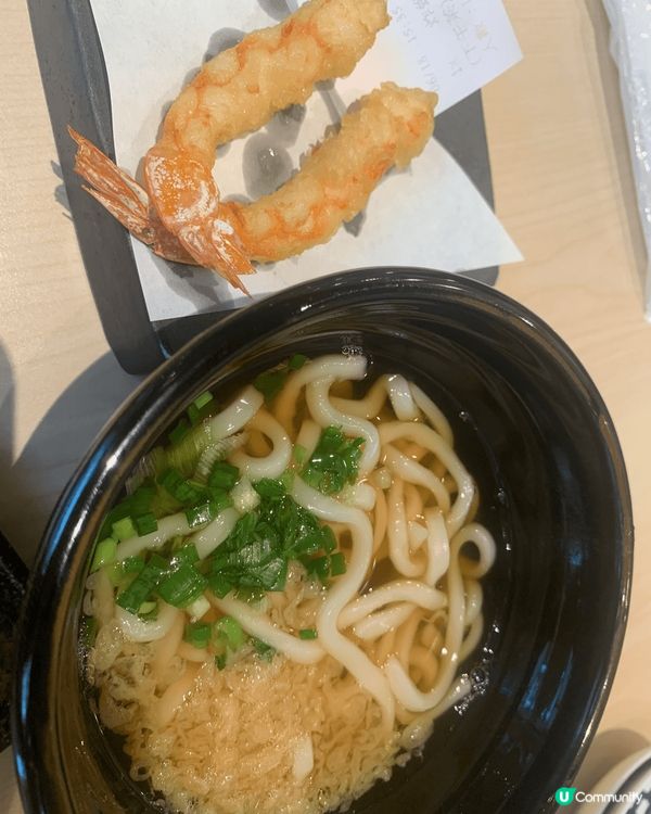 壽司郎期下居酒屋，杉玉的下午茶，天婦羅蝦烏東配蔥為配料的壽司...