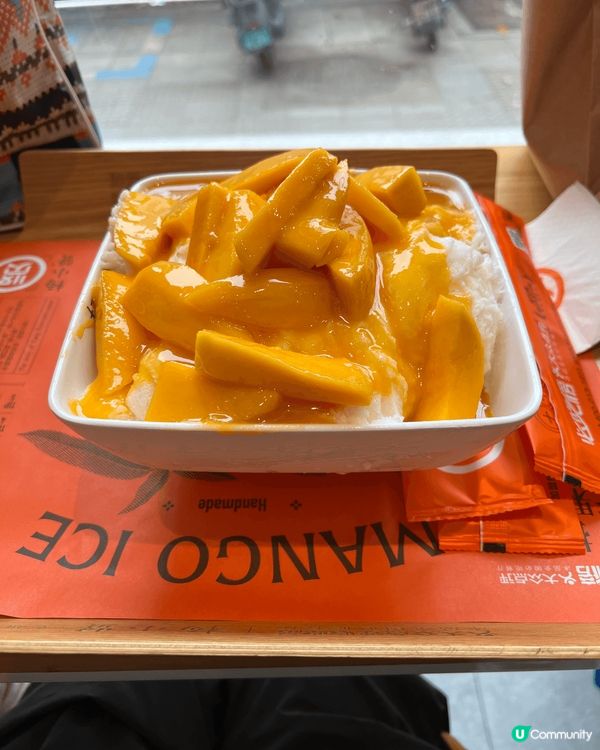 圖一：芒果冰沙，芒果果香濃且無渣，冰沙棉軟😋