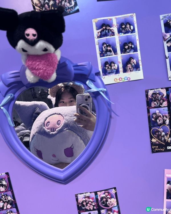 這些照片是生活裡的小閃光✨ 有粉紫色牆上可愛的擺件、相機裡定...