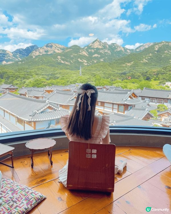 韓屋+北漢山景的首爾cafe