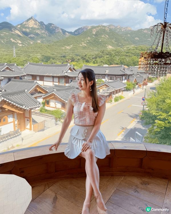 韓屋+北漢山景的首爾cafe