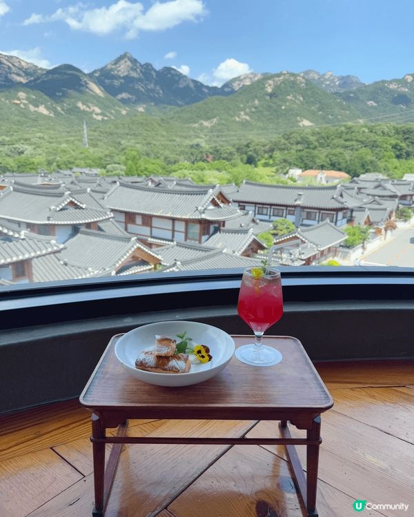 韓屋+北漢山景的首爾cafe