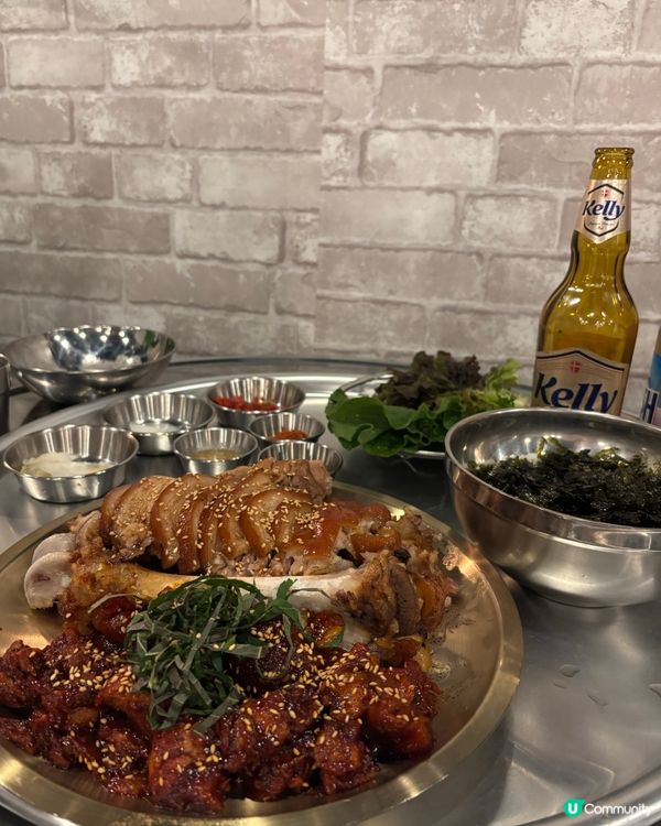 弘大豬蹄😋！韓國必食豬蹄🤤！