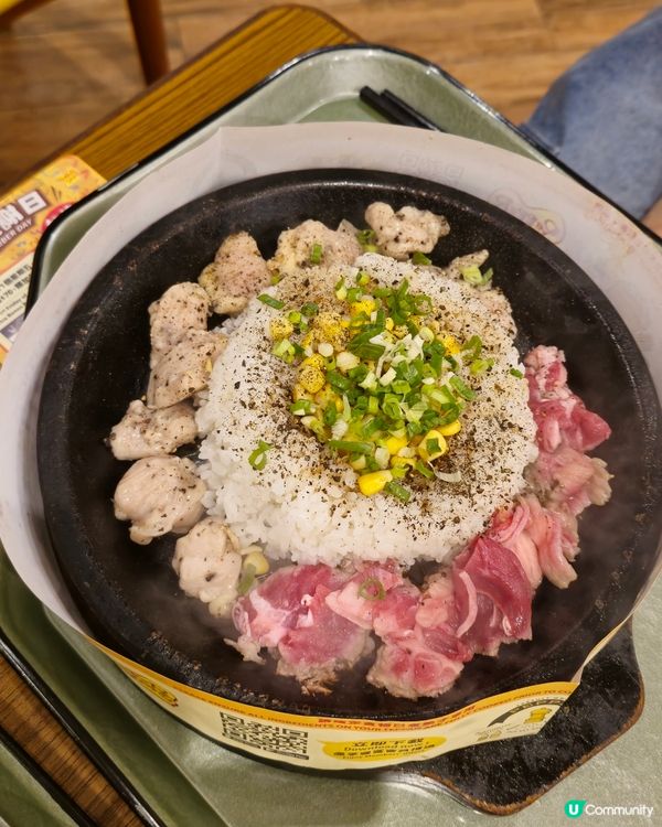 蒜香黑椒鐵板燒午餐🤤