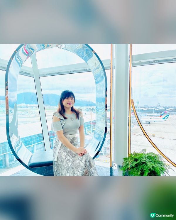 𓂃.𓈒赤鱲角𓎏ෆ.ᐟ上機前在天際景色下享受美食𓈒𓂃. 