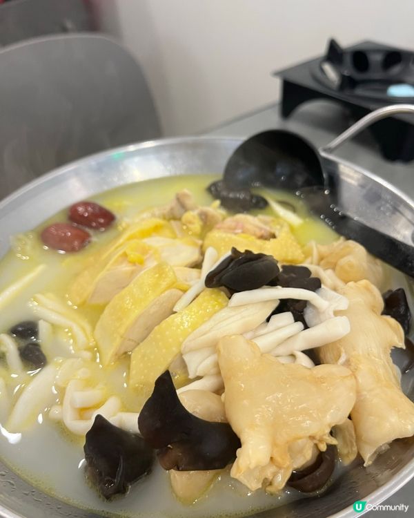 花膠雞鍋🤤旺角暖笠笠！😋 湯底超正！🍲