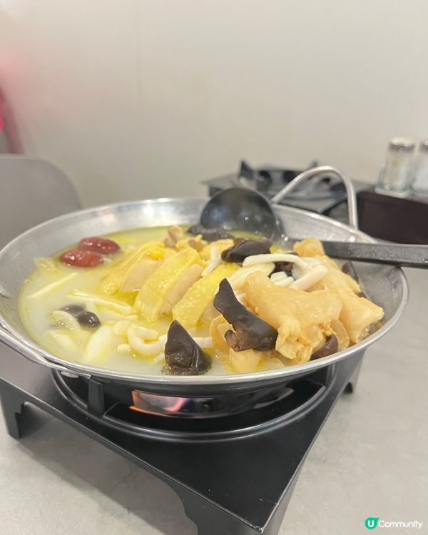 花膠雞鍋🤤旺角暖笠笠！😋 湯底超正！🍲