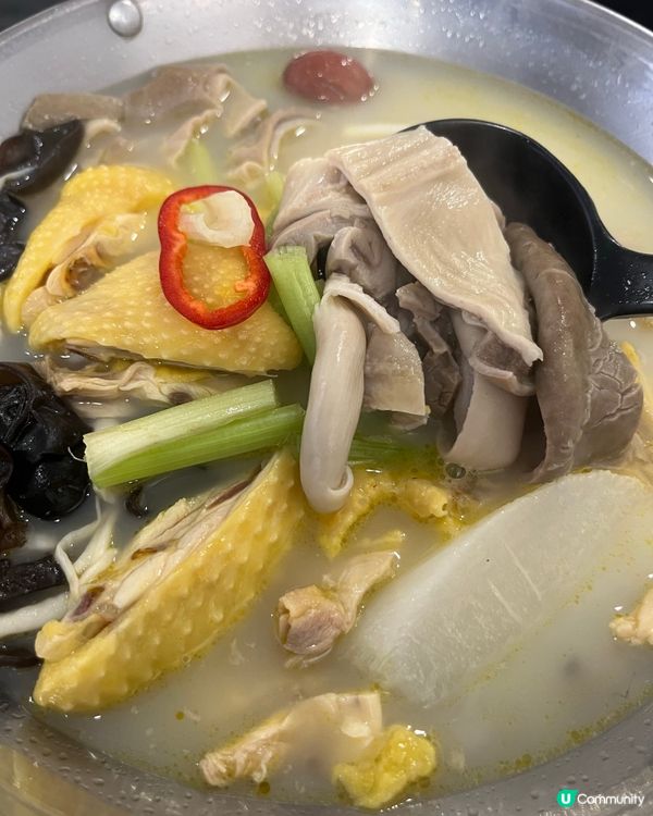 花膠雞鍋🤤旺角暖笠笠！😋 湯底超正！🍲