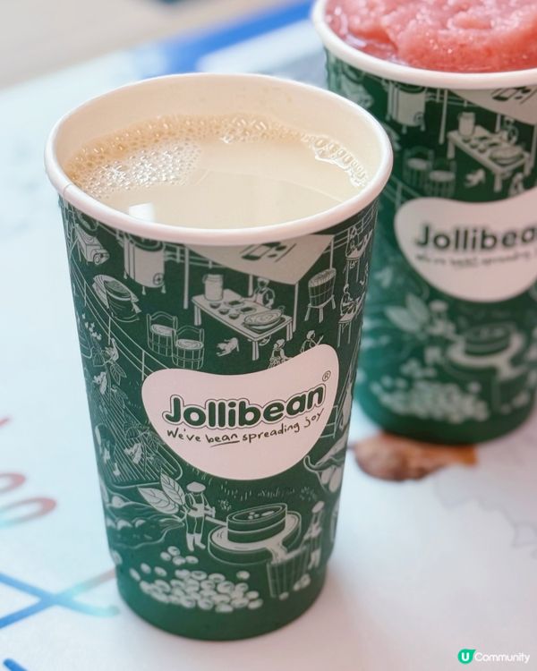 豆乳專門店💖💖士多啤梨豆冰樂🍓！消暑解膩一流！😋