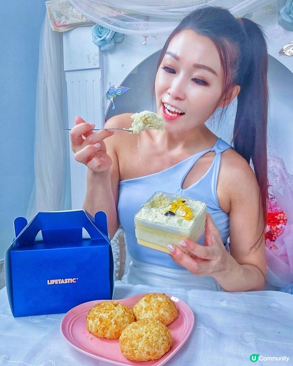 【】

榴槤麻糬蛋糕🤤！24K榴槤控必試！😋