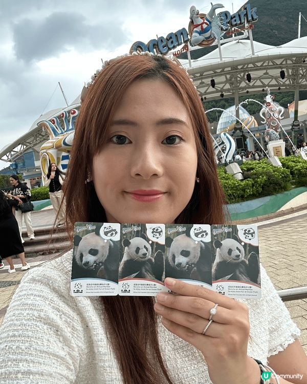 夏日去了海洋公園玩，因為可以看動物和玩機動遊戲，不過看不到家...