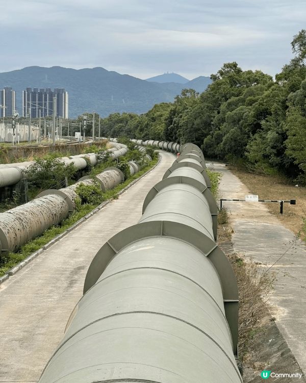 上水東江輸水管，一個十分適合打卡的地方，好多大水管有工業風既...