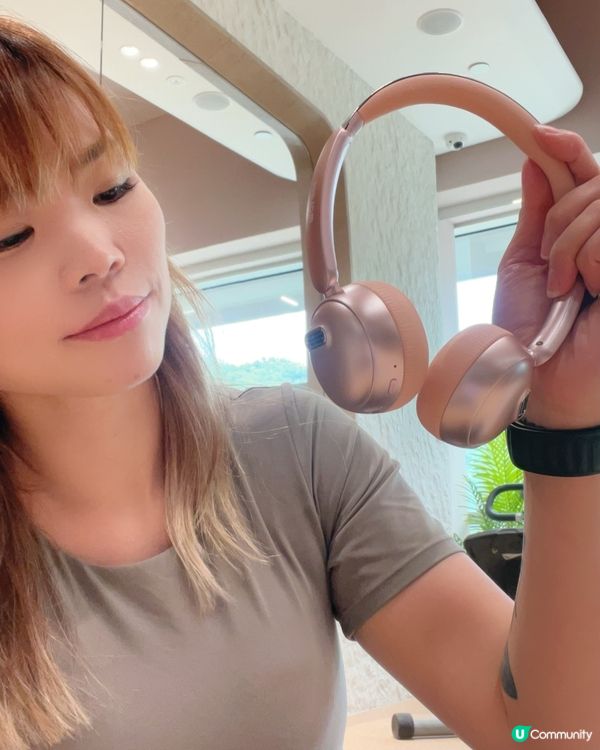 超輕巧玫瑰粉紅耳機