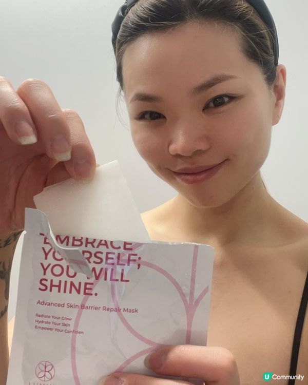 💛超水潤面膜貼心髮圈束住敷mask💛