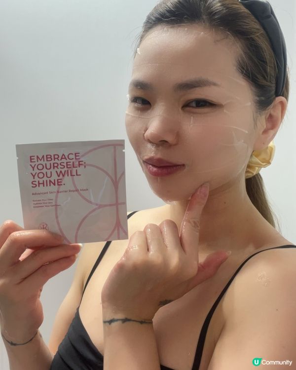 💛超水潤面膜貼心髮圈束住敷mask💛