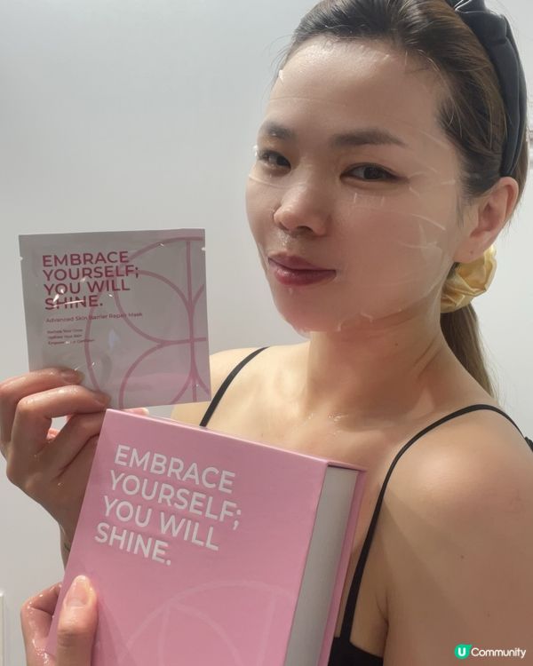 💛超水潤面膜貼心髮圈束住敷mask💛