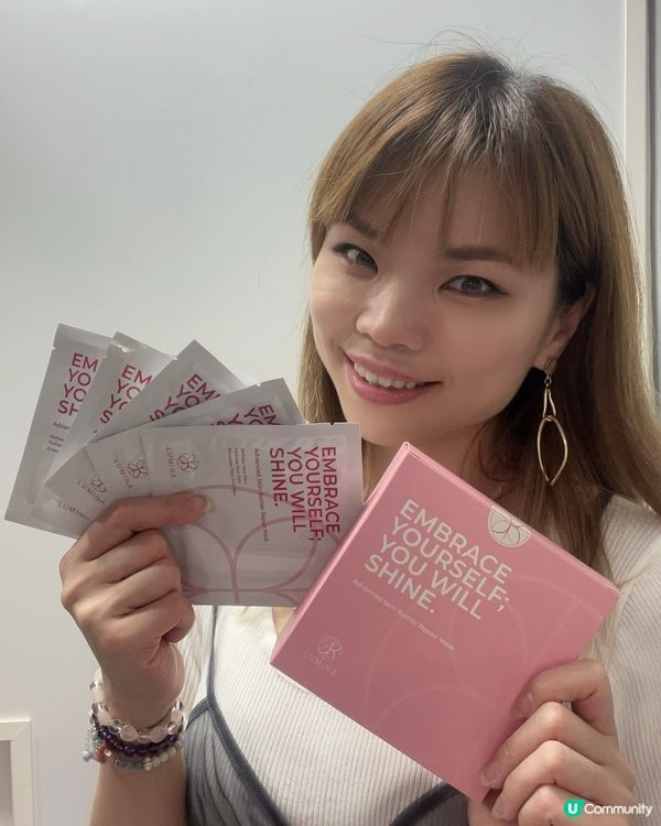 💛超水潤面膜貼心髮圈束住敷mask💛