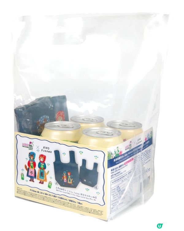 MEKO 美果聯乘日籍插畫師布川愛子限定貓咪圖案小物袋驚喜價