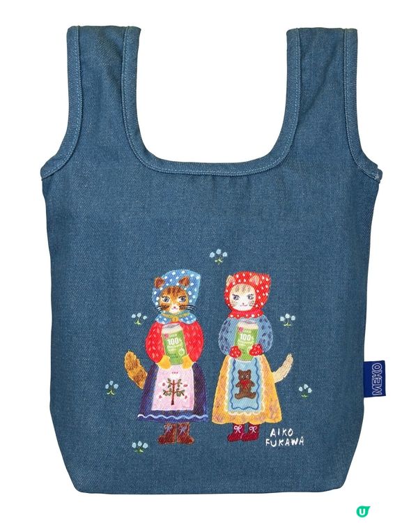 MEKO 美果聯乘日籍插畫師布川愛子限定貓咪圖案小物袋驚喜價