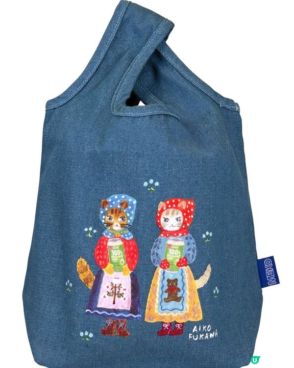 MEKO 美果聯乘日籍插畫師布川愛子限定貓咪圖案小物袋驚喜價