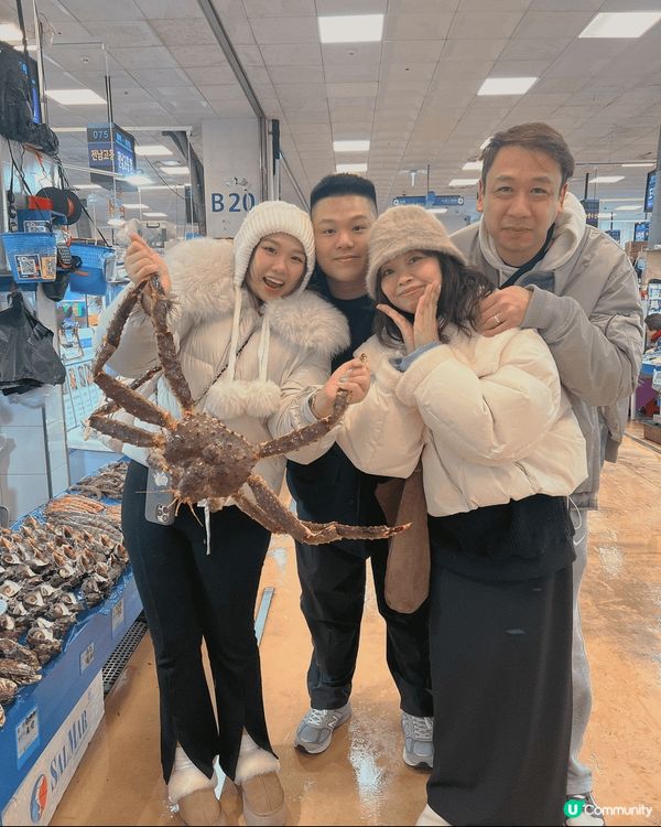 在韓國海鮮市場，食到超開心🥰❤️🫶