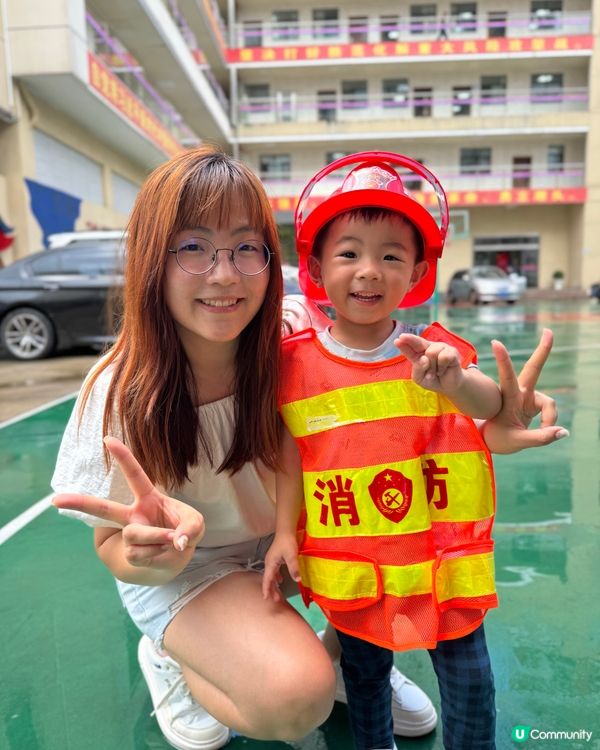 深圳體驗小小消防員🧑‍🚒 有得用水喉噴水 好得意
