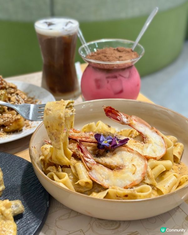 蟹肉麵🍜勁彈牙！咸蛋排骨超香🤤！焦糖蘋果都正！😋