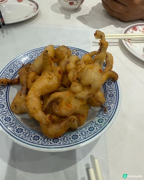 椒鹽鮮魷，咖喱牛腩煲，蒜蓉蒸龍躉