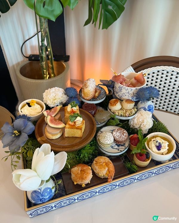 尖沙咀｜夏日下午茶聚會🥂｜青花瓷花園拼盤🌷🌼🪻