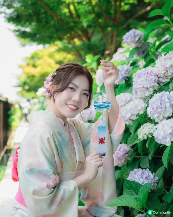 着和服遊京都👘！繡球花海超靚！📸✨