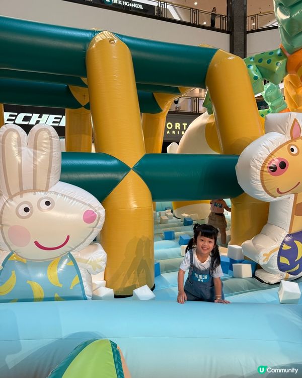 荷里活廣場玩到癲！8000呎充氣樂園勁好玩🤩！ 