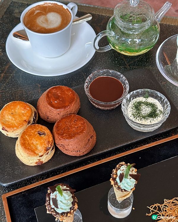 港麗酒店薄荷朱古力🩵🌿主題 Afternoon Tea