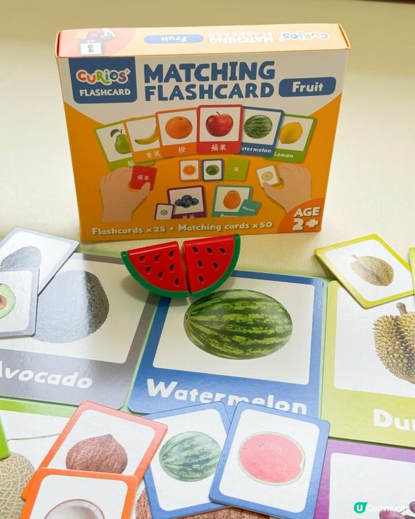 真實生果中英配對卡