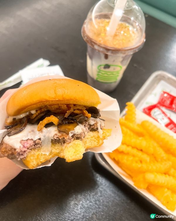 Shake Shack限定!杜拜開心果朱古力奶昔x爆蒜蘑菇堡