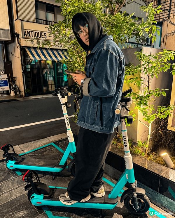 1. 日本電動滑板車初體驗！夜遊超爽🛹✨ 但小心！