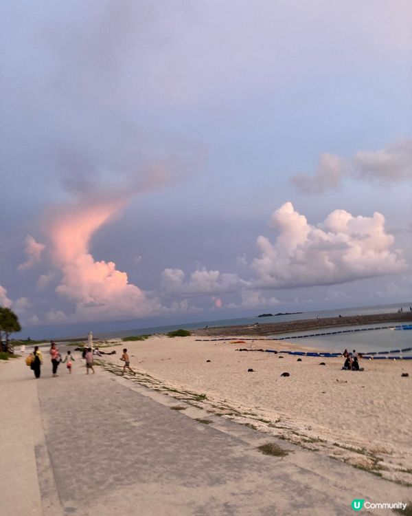 一家大細沖繩🏖️豐崎海灘玩到癲！🌊☀️ #沖繩 #豐崎海灘