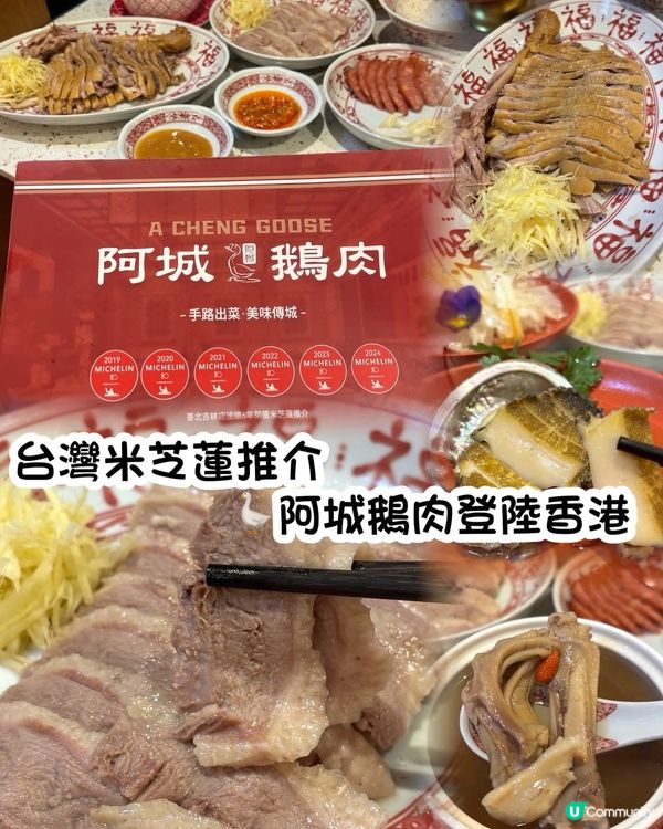 阿城鵝肉登港！🤤 台灣米芝蓮滋味！