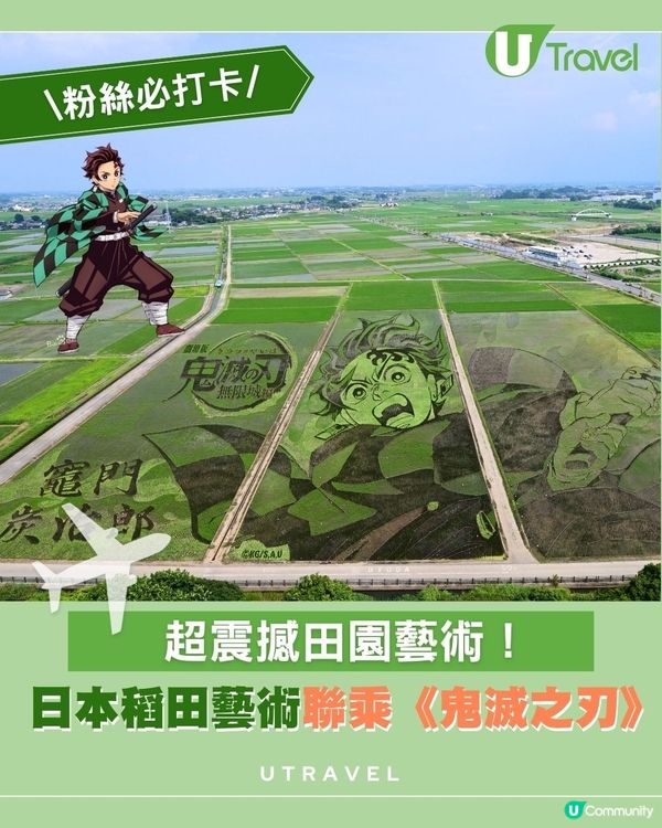 日本稻田藝術 X《鬼滅之刃》🔥超震撼田園藝術！