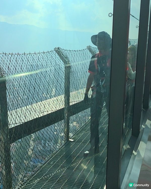 高空空中步道看日落