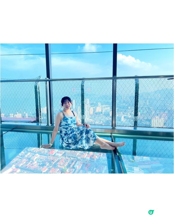 高空空中步道看日落