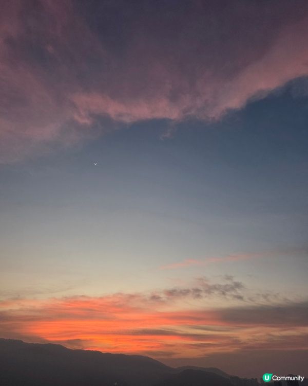 高空空中步道看日落