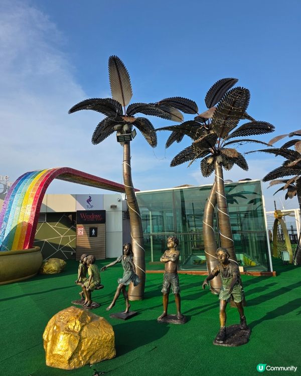 高空空中步道看日落