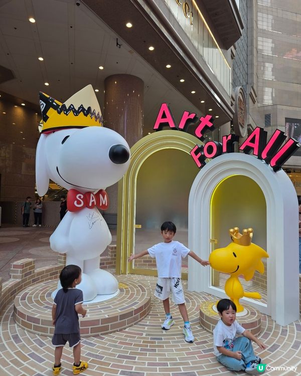 時代廣場snoopy 75th周年展覽