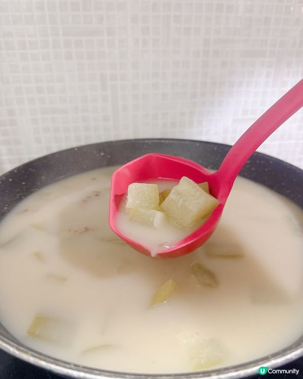 💥消暑冬瓜湯💥 蝦米蜆肉象拔蚌仔 + 豆腐 +春菜
