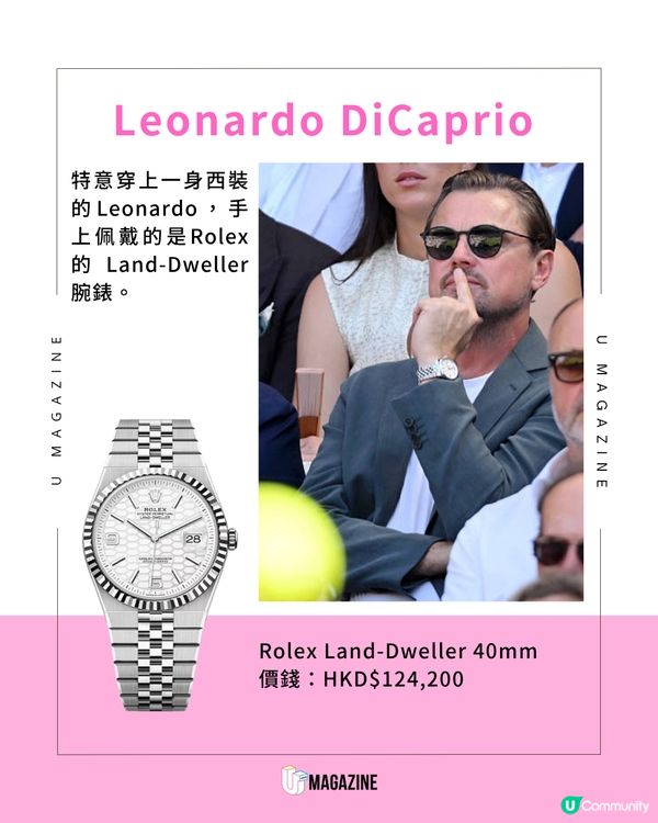 場內勞力士雲集！溫網決賽名錶盤點